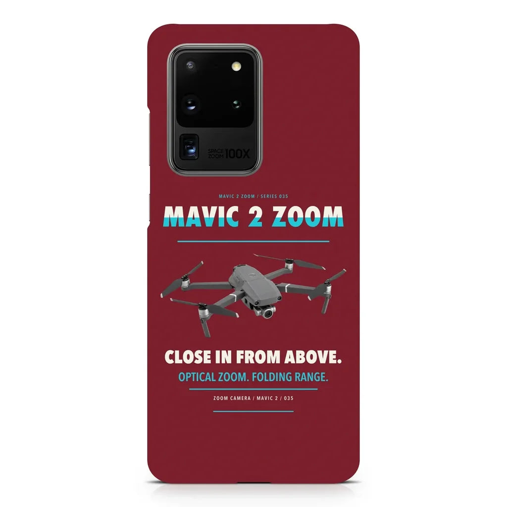 DJI Mavic 2 Zoom design on samsung case - dark red