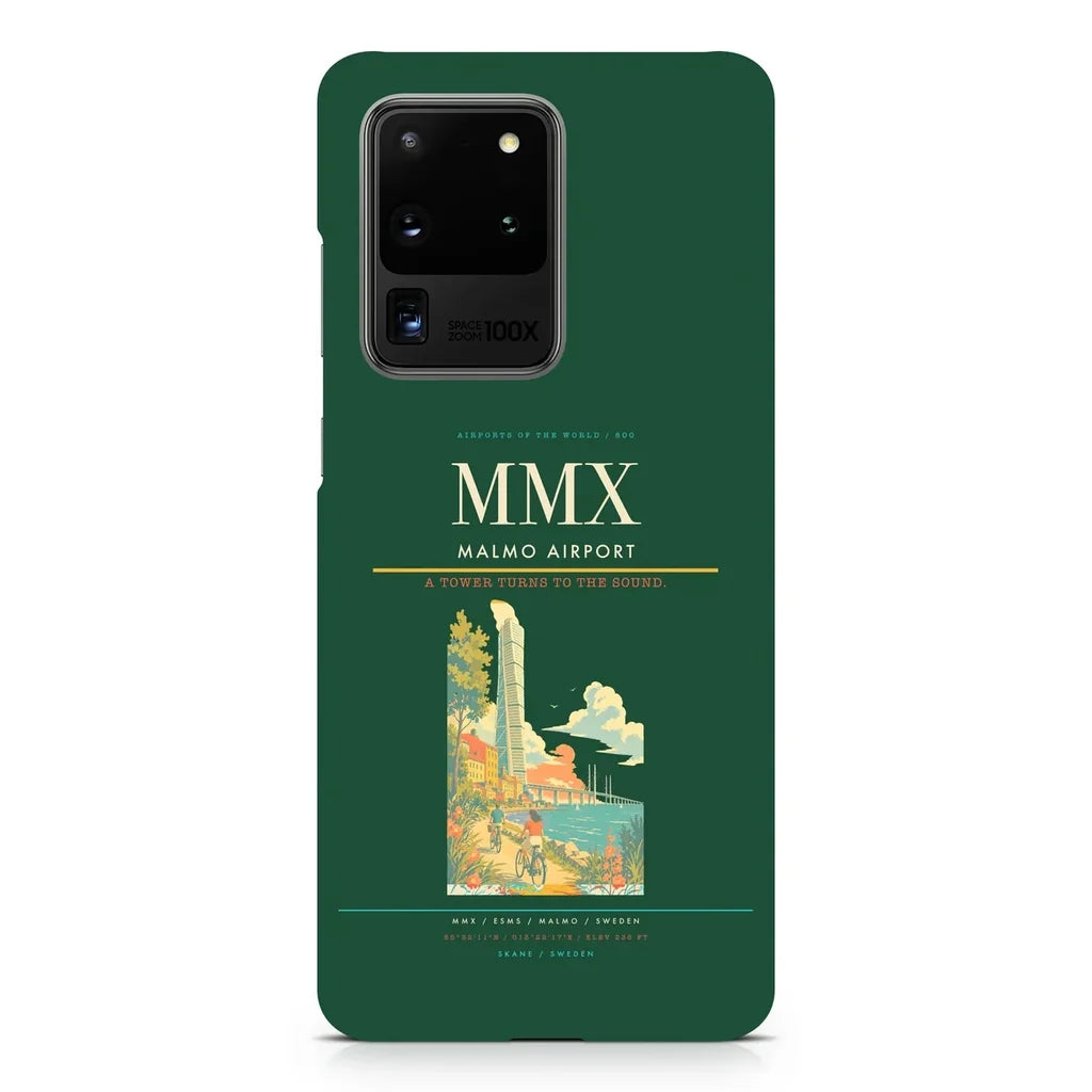 Malmo Airport MMX design on samsung case - dark green