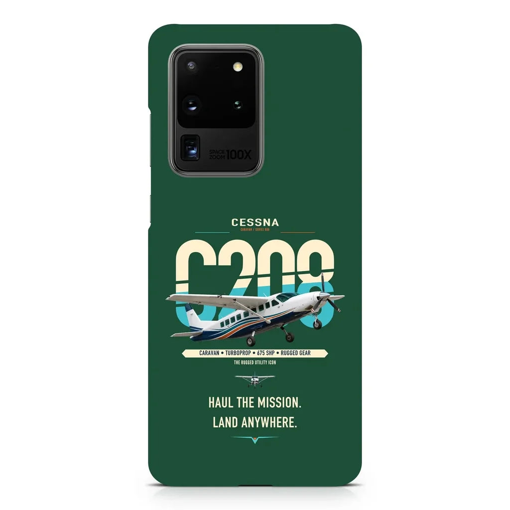 Cessna 208 Caravan design on samsung case - dark green