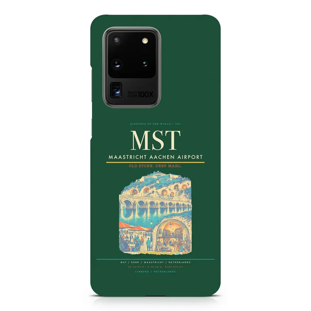 Maastricht Aachen Airport MST design on samsung case - dark green