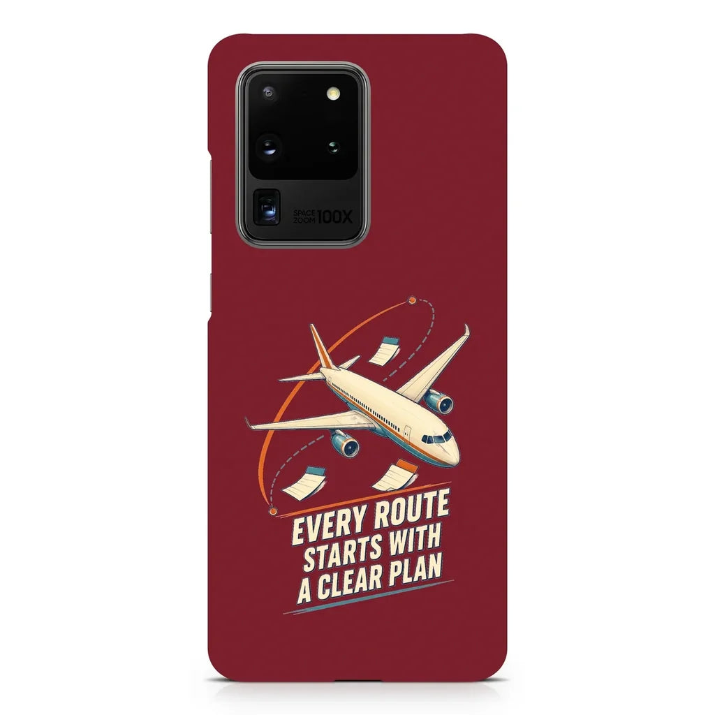 Every Route Starts With A Clear Plan design on samsung case - dark red