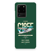 Thumbnail for Cessna A185F Skywagon design on samsung case - dark green