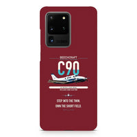 Thumbnail for Beechcraft King Air C90 design on samsung case - dark red