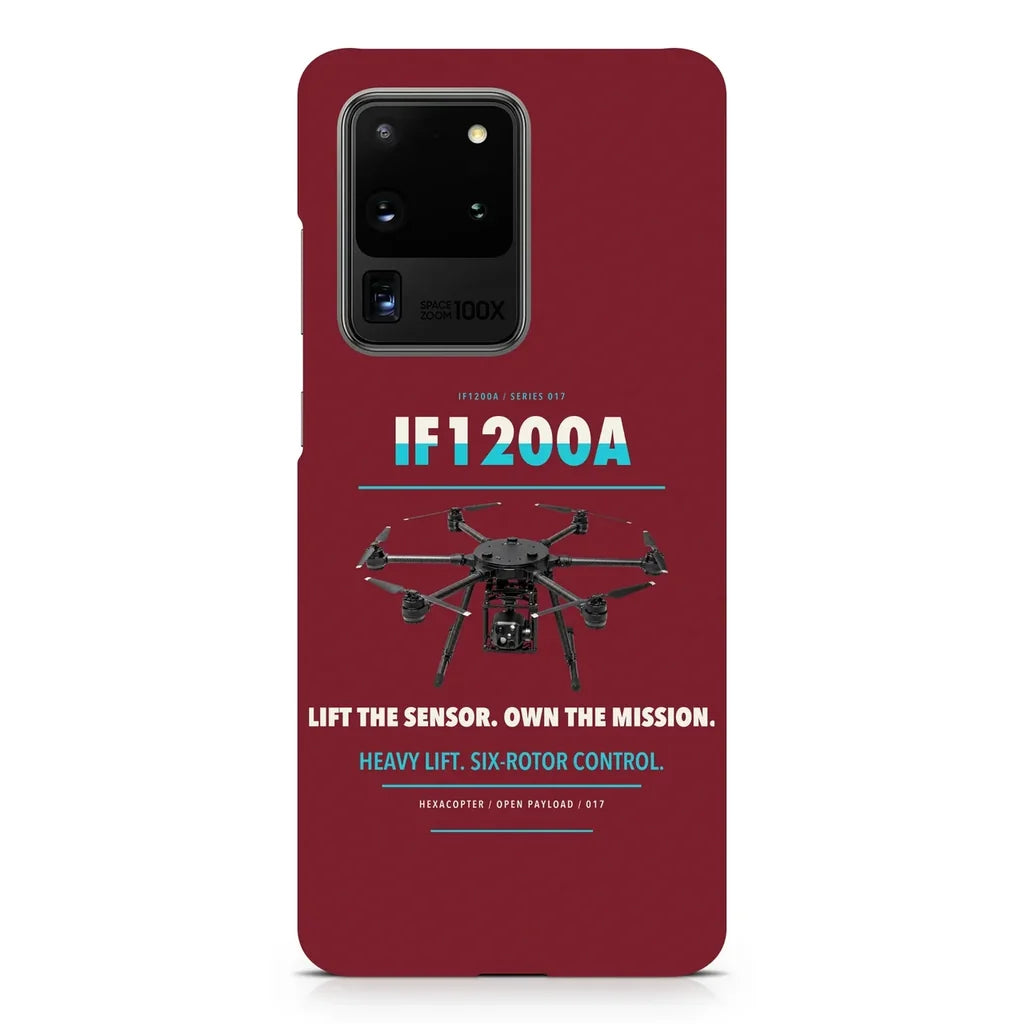 Inspired Flight IF1200A design on samsung case - dark red