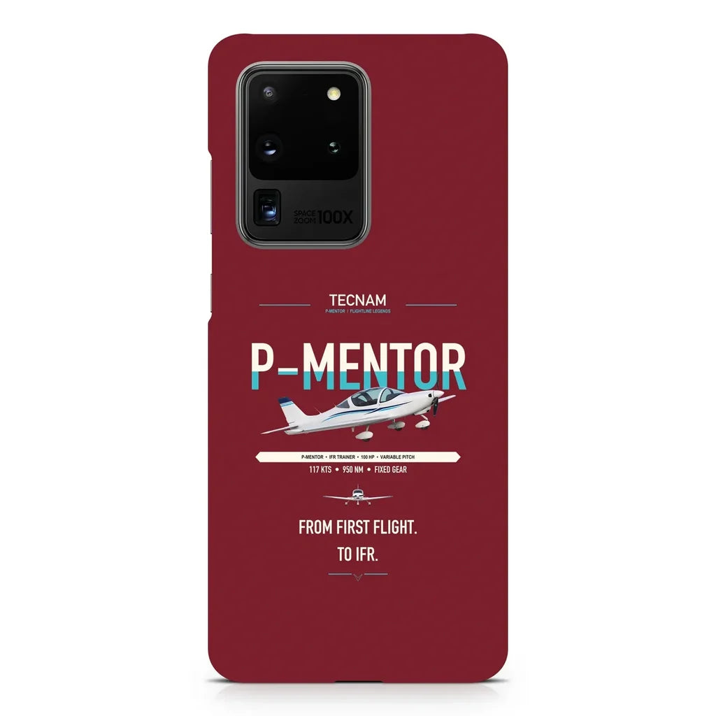 Tecnam P-Mentor design on samsung case - dark red