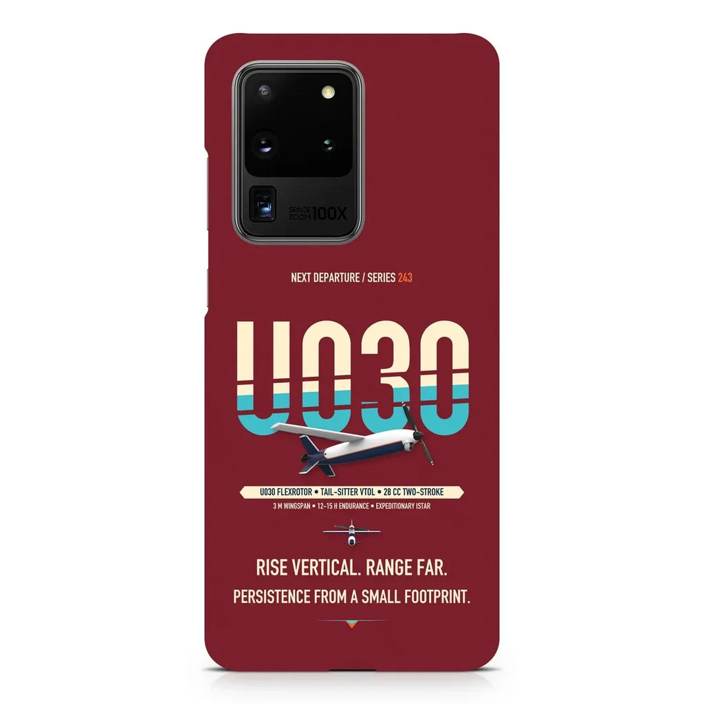 Airbus U030 Flexrotor design on samsung case - dark red