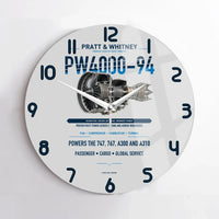 Thumbnail for PW4000-94 design on light gray no frame wall clock