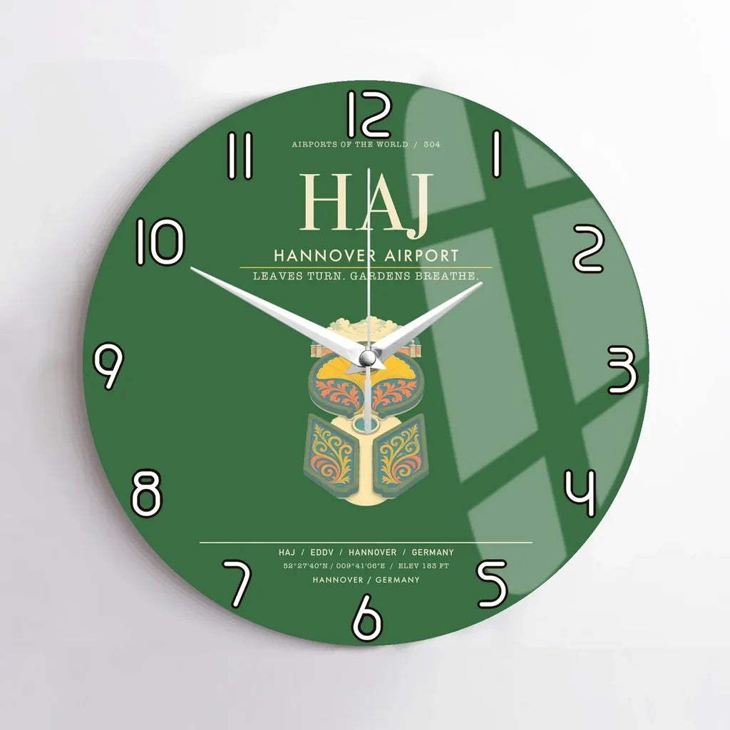 Hannover Airport HAJ Wall-Clock No-Frame - Green