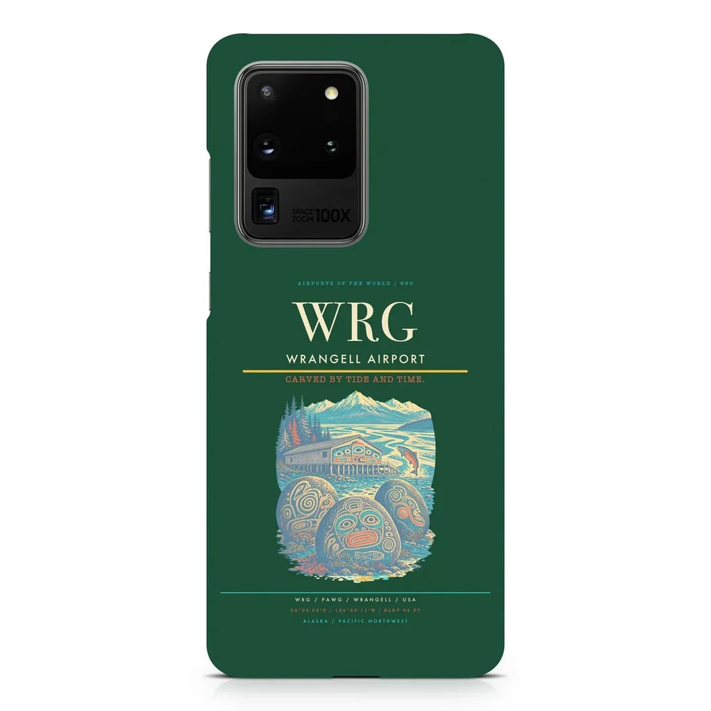 Wrangell Airport WRG design on samsung case - dark green