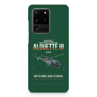 Thumbnail for Aérospatiale SA 316B Alouette III design on samsung case - dark green