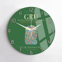 Thumbnail for Sao Paulo Guarulhos International Airport GRU Wall-Clock No-Frame - Green