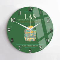 Thumbnail for Las Vegas Harry Reid International Airport LAS Wall-Clock No-Frame - Green