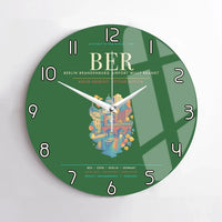 Thumbnail for Berlin Brandenburg Airport Willy Brandt BER Wall-Clock No-Frame - Green