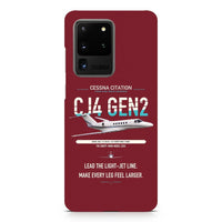 Thumbnail for Cessna Citation CJ4 Gen2 design on samsung case - dark red