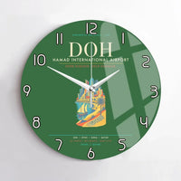 Thumbnail for Doha Hamad International Airport DOH Wall-Clock No-Frame - Green