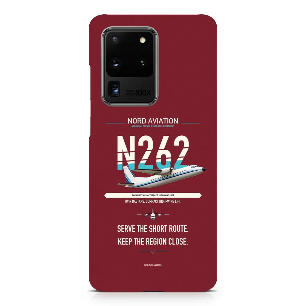 Nord 262A design on samsung case - dark red