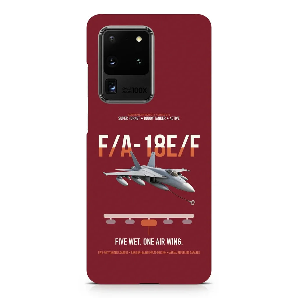 F A-18E F Buddy Tanker design on samsung case - dark red