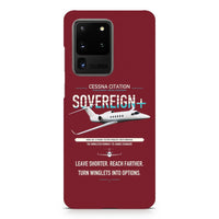 Thumbnail for Cessna Citation Sovereign+ design on samsung case - dark red