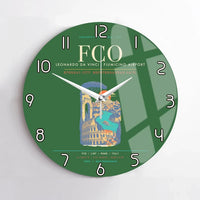 Thumbnail for Rome Leonardo da Vinci Fiumicino Airport FCO Wall-Clock No-Frame - Green