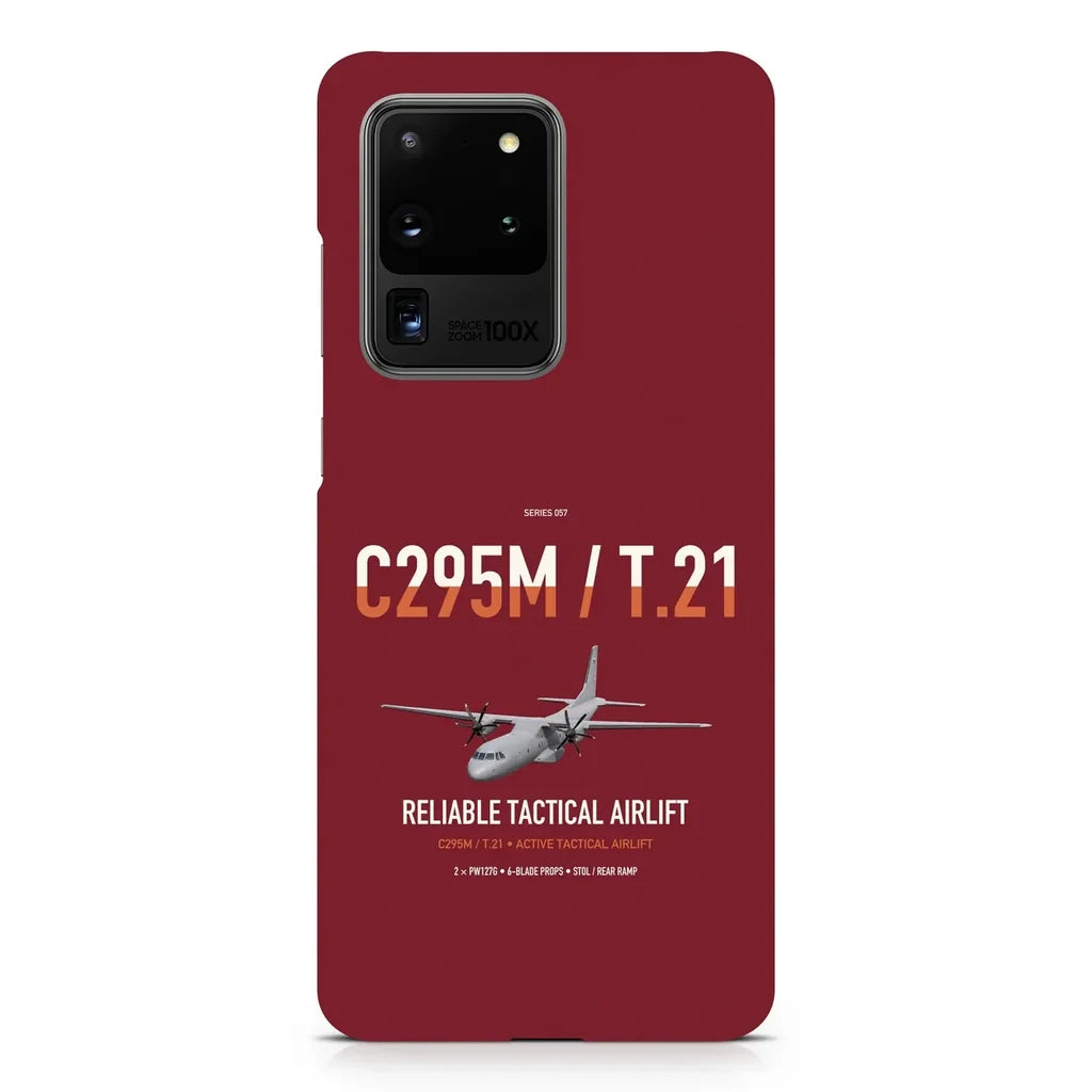 Airbus C295M T.21 design on samsung case - dark red