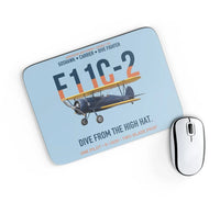 Thumbnail for F11C-2 Goshawk Dive from the High Hat design on light blue rectangle mouse pad