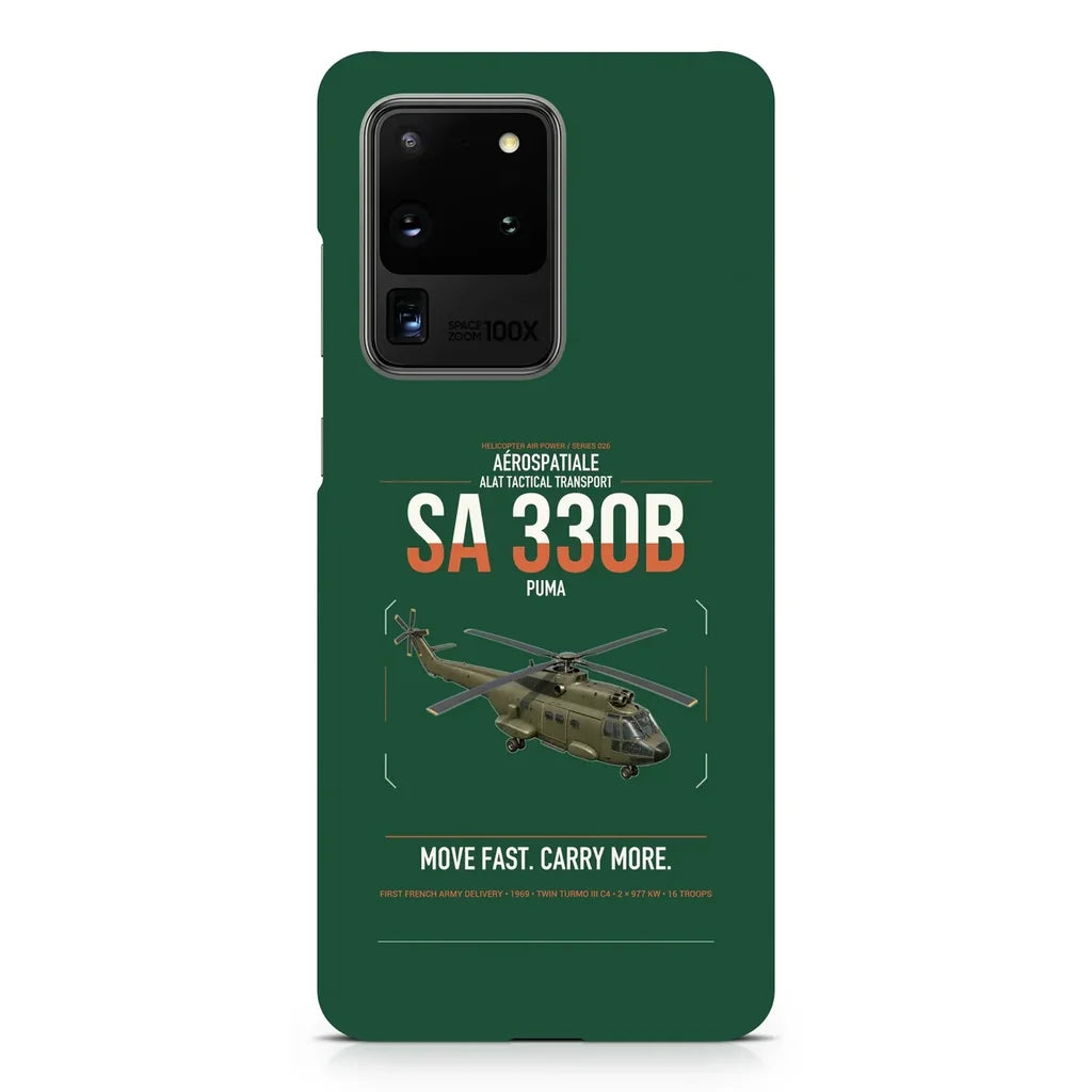 Aérospatiale SA 330B Puma design on samsung case - dark green