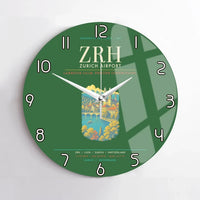 Thumbnail for Zurich Airport ZRH Wall-Clock No-Frame - Green