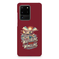Thumbnail for Waterline Meets Wingline design on samsung case - dark red