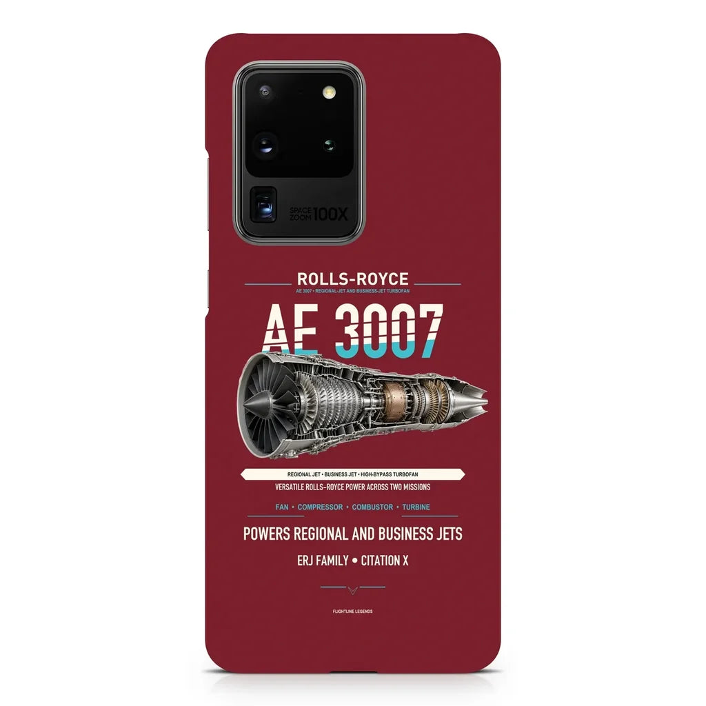 AE 3007 design on samsung case - dark red