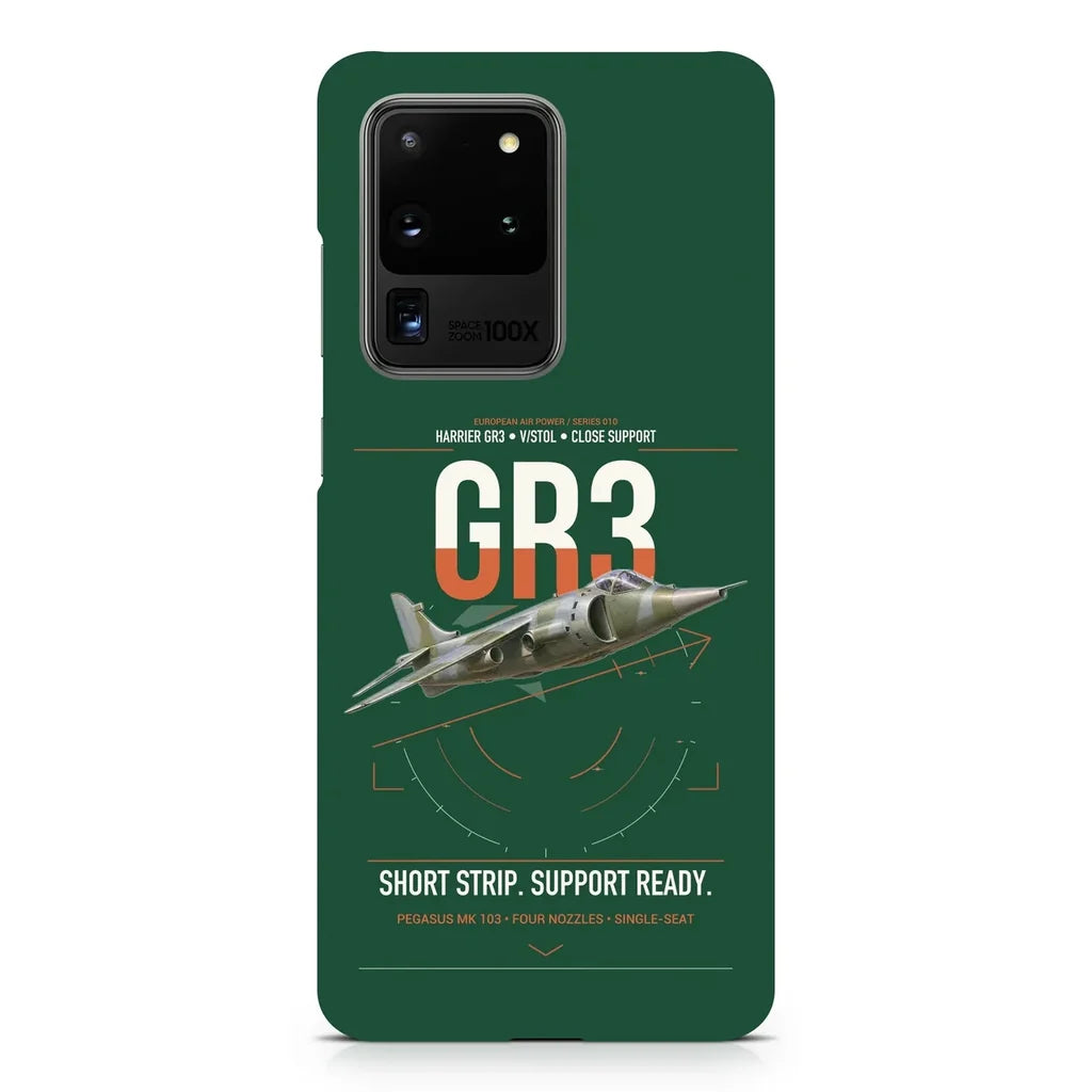 Hawker Siddeley Harrier GR3 design on samsung case - dark green