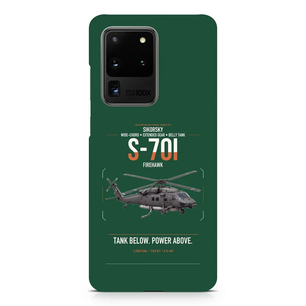 Sikorsky S-70i FIREHAWK design on samsung case - dark green