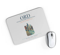 Thumbnail for Chicago O'Hare International Airport (ORD) design on light gray rectangle mouse pad