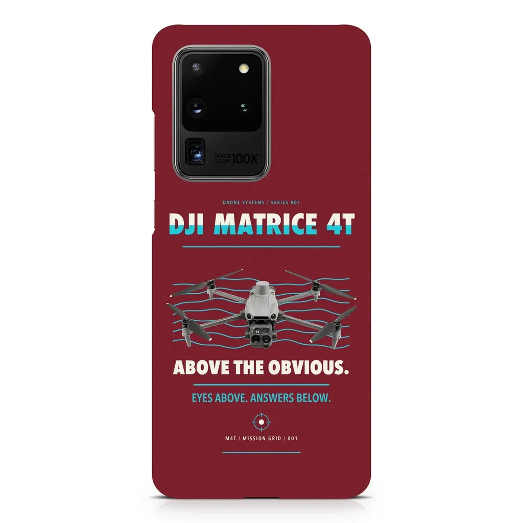 DJI Matrice 4T design on samsung case - dark red