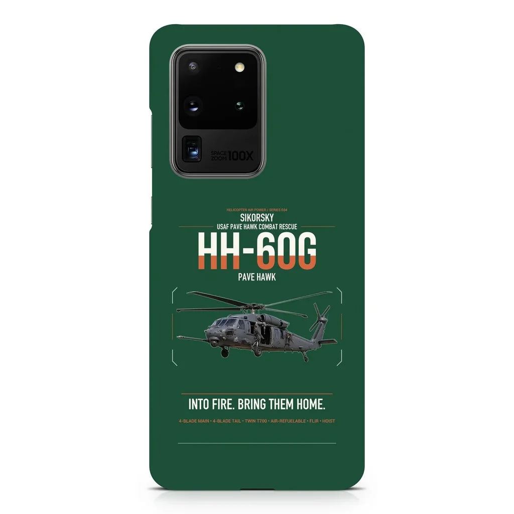 Sikorsky HH-60G Pave Hawk design on samsung case - dark green