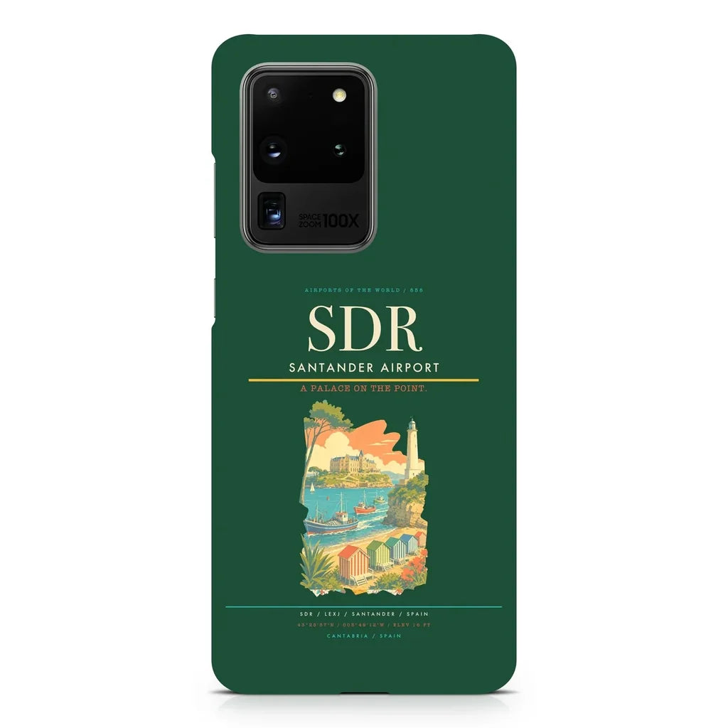 Santander Airport SDR design on samsung case - dark green