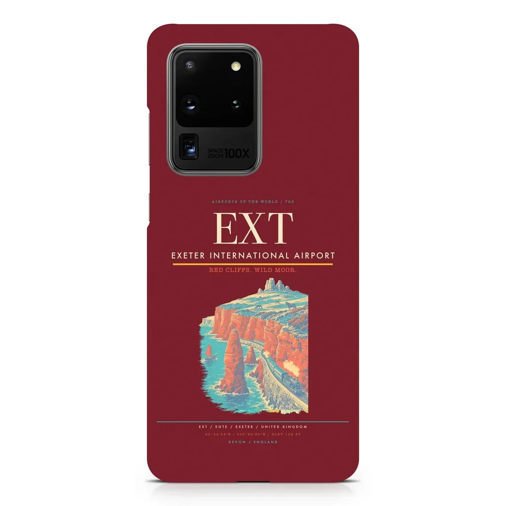Exeter International Airport EXT design on samsung case - dark red