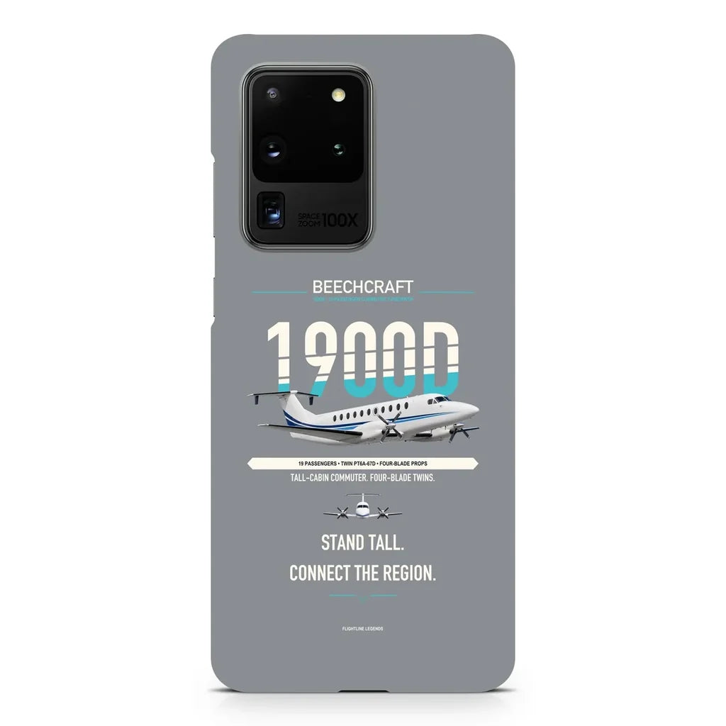 Beechcraft 1900D design on samsung case - gray