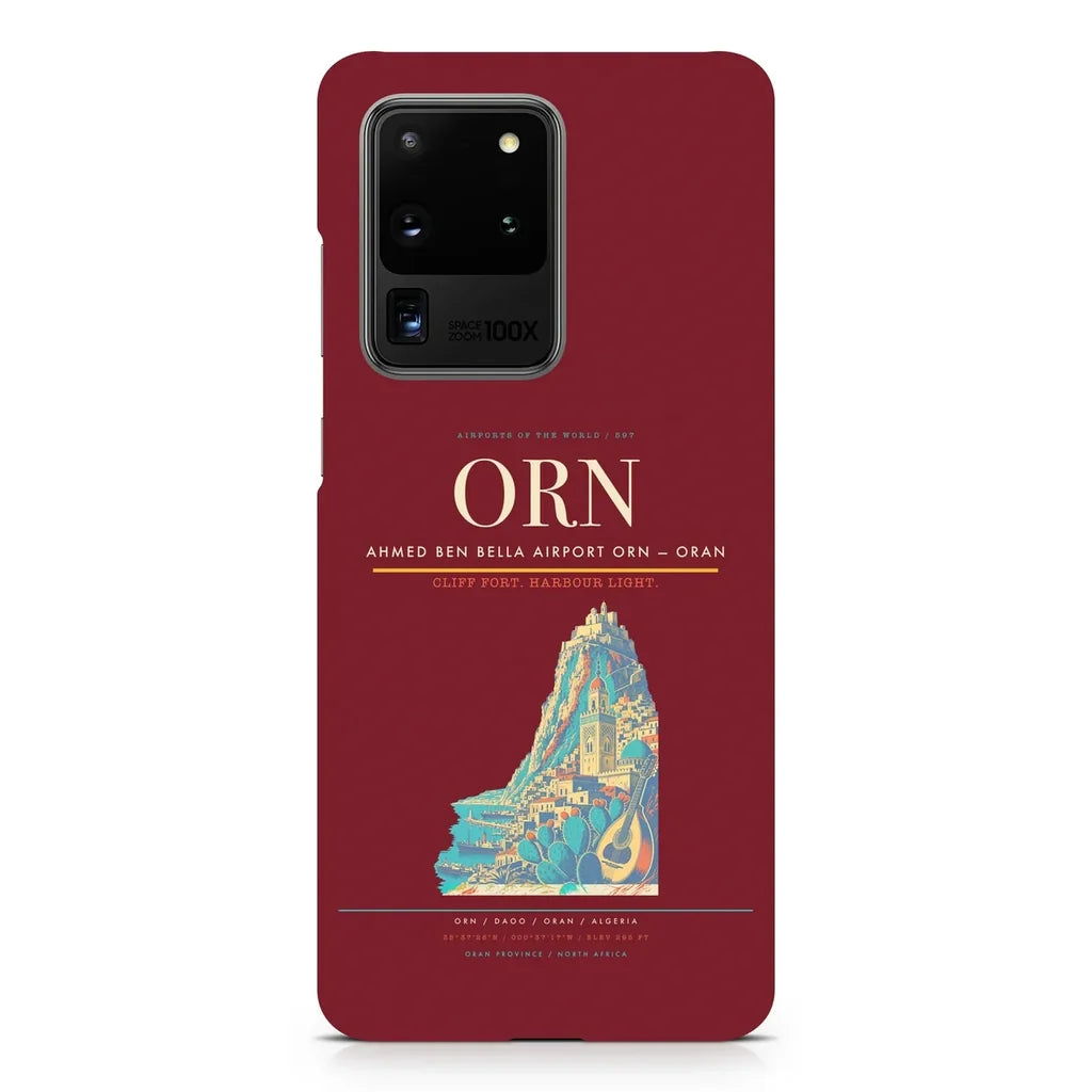 Ahmed Ben Bella Airport ORN — Oran design on samsung case - dark red