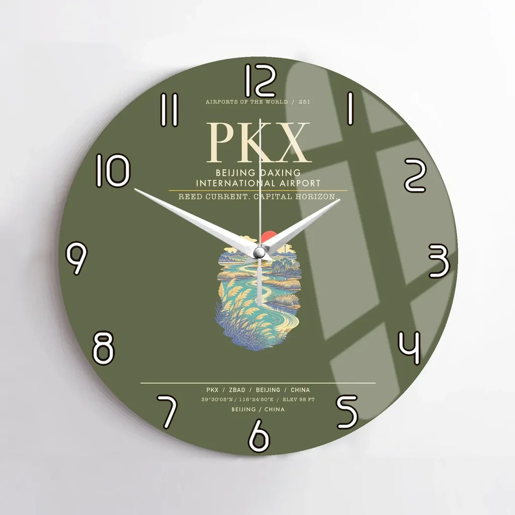 Beijing Daxing International Airport PKX Wall-Clock No-Frame - Green Army
