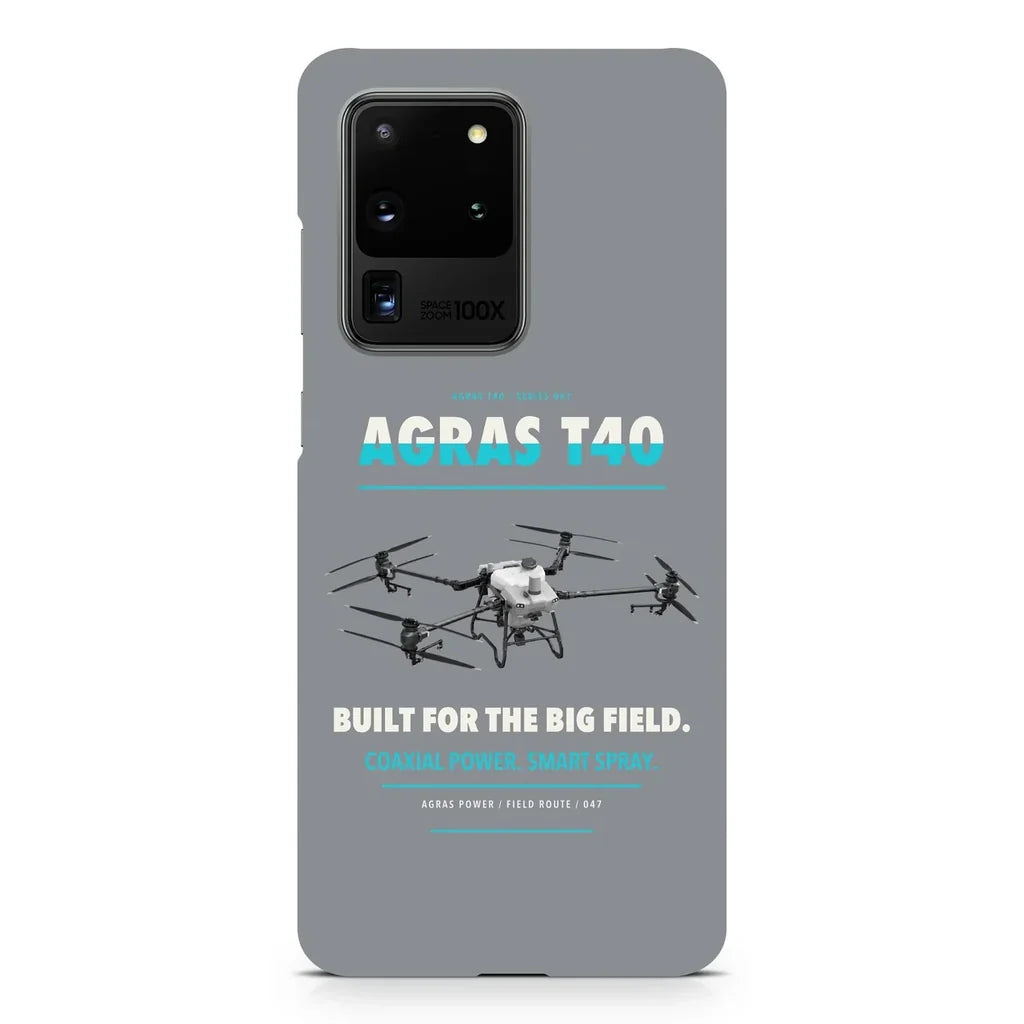 DJI Agras T40 design on samsung case - gray