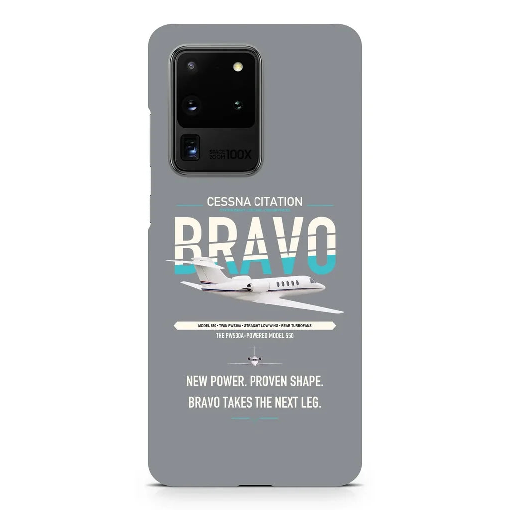 Cessna Citation Bravo design on samsung case - gray
