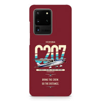 Thumbnail for Cessna T207A Stationair 8 design on samsung case - dark red