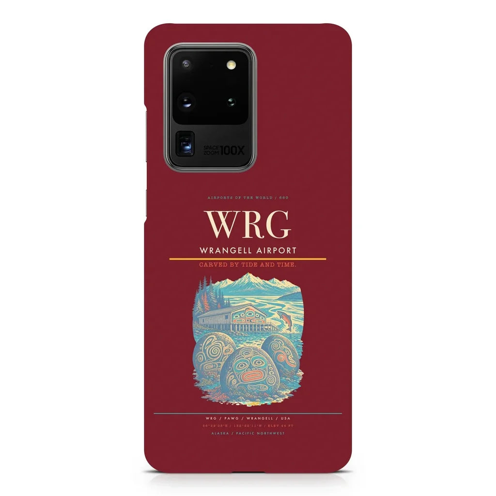 Wrangell Airport WRG design on samsung case - dark red