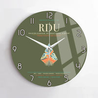 Thumbnail for Raleigh-Durham International Airport RDU Wall-Clock No-Frame - Green Army