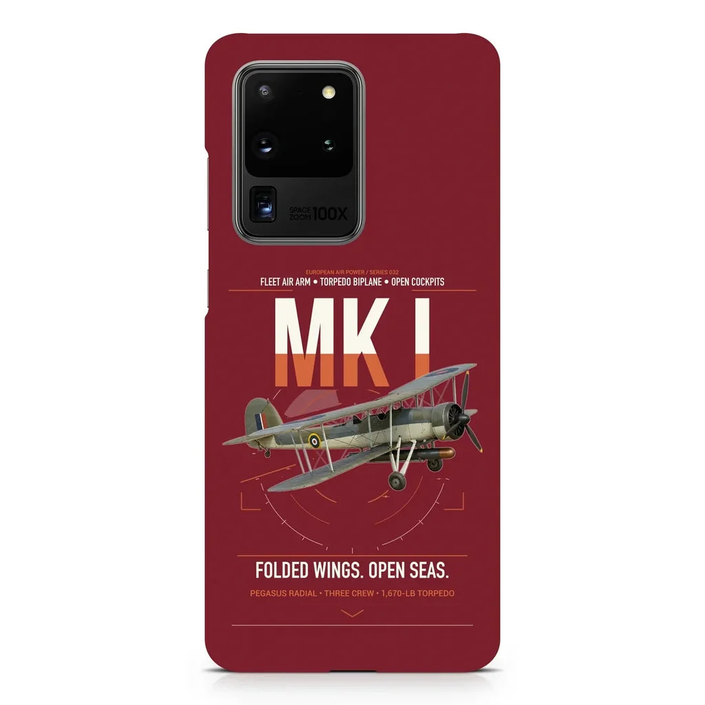 Fairey Swordfish Mk I design on samsung case - dark red