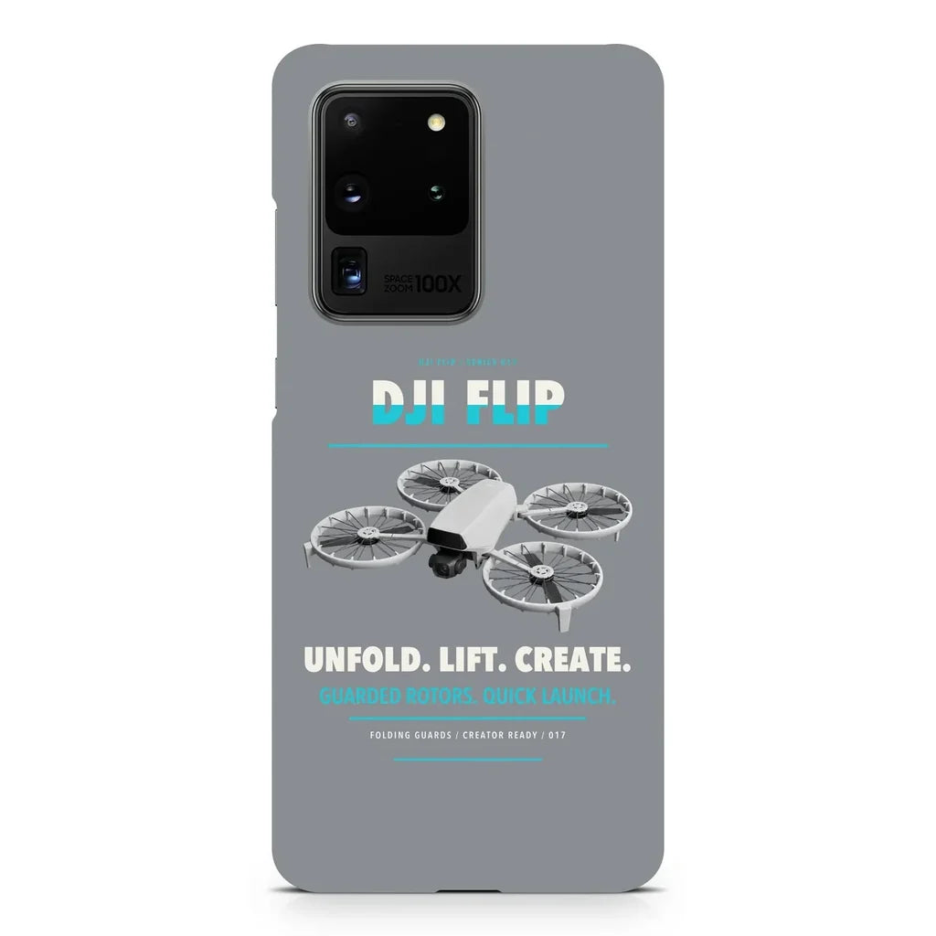 DJI Flip design on samsung case - gray