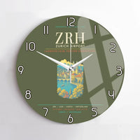 Thumbnail for Zurich Airport ZRH Wall-Clock No-Frame - Green Army