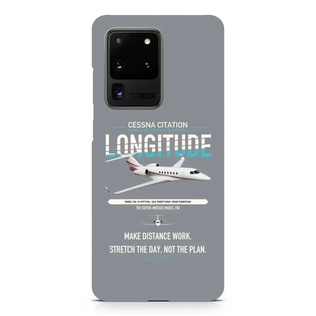Cessna Citation Longitude design on samsung case - gray