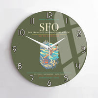 Thumbnail for San Francisco International Airport SFO Wall-Clock No-Frame - Green Army