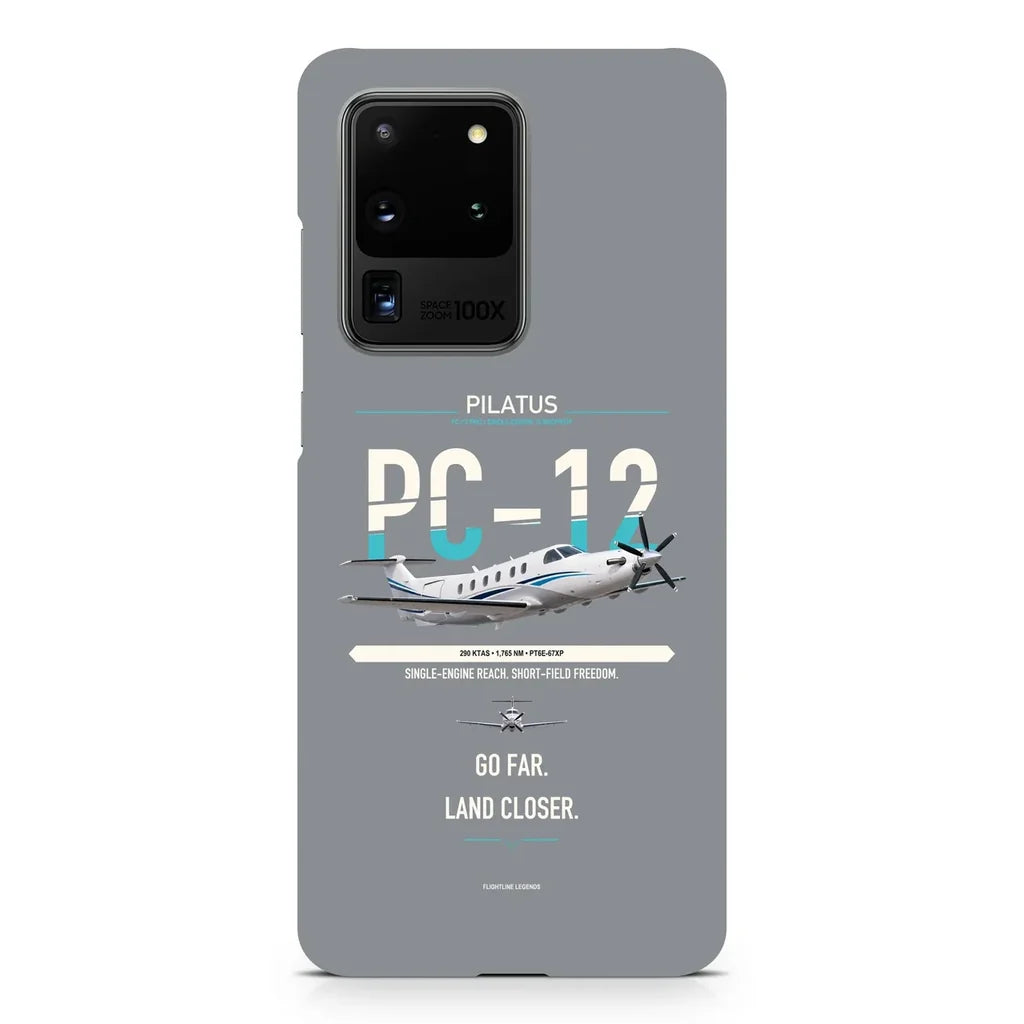 PC-12 PRO design on samsung case - gray